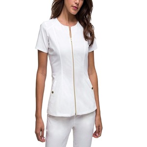 Los 100% uniformes médicos de enfermera de tela de sarga más vendidos con cremallera completa uniformes de Hospital - Product Image 4