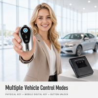 Clé de voiture intelligente Kaifute CF400 à 5 boutons, clé numérique mobile, contrôle du véhicule par application, entrée sans clé, écran tactile, universelle, vente en gros ODM
