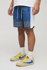 Venta al por mayor cintura elástica de longitud media pantalones cortos de nailon estampados para hombres ajuste relajado último estilo de calle precio de fábrica - Product Image 4