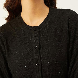 Suéter Informal Personalizado con Logotipo para Mujer, Chaqueta de Punto Transpirable con Botones y Bolsillos - Product Image 6