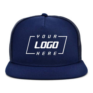 Gorro de camionero de 5 paneles de algodón 100% con bordado 3D Gorra de malla vaquera de moda - Product Image 1