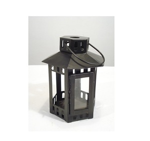 Black Design Metal and Glass <b>Candle</b> Lantern - Product Image 6