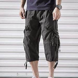 OEM Customization <b>Men</b> Cargo <b>Shorts</b> 100 Cotton 6 <b>Pockets</b> <b>Shorts</b> for Good Quality 2023 New Design Baggy Elastic Custom Quick Dry - Product Image 3
