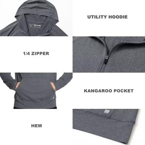 Sudadera con Capucha de Diseño Nuevo, Ligera, Elástica en 4 Direcciones, con Bolsillo y Media Cremallera para Hombre - Product Image 5