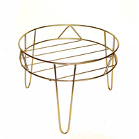 Support de plante en fil de fer de 8 pouces, élégant, en fer filé, avec revêtement en poudre, moderne, pour la maison, le jardin, l'intérieur et l'extérieur