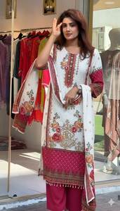 Traje Salwar Kameez para Mujer de India y Pakistán, Estampado Digital, para Fiestas, Todas las Temporadas, Casual, Corte Regular, Materiales Reciclados, Secado Rápido - Product Image 5