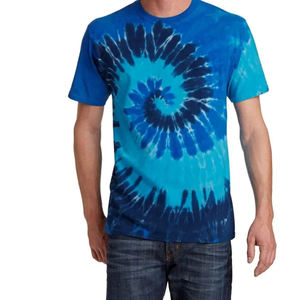 High Quality Top Design O-Neck T-Shirt With Custom Print Logo Solid Pattern Cotton Loose Fit Quick Dry <b>Tie</b> Dyed T-Shirts - Product Image 6