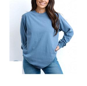 T-shirt décontracté à manches longues en coton de qualité supérieure pour femmes, couleur unie personnalisée, coupe ample, chaud et abordable-Exportation à partir du fournisseur BD - Product Image 4