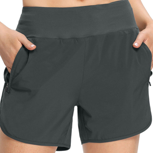 Pantalones cortos elásticos ligeros para mujer 100% poliéster transpirable nuevo estilo de moda Pantalones cortos de alta demanda decoración de bolsillo - Product Image 4