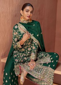 Indian & Pakistaniclothing Sharara Plazzo Stylish Latest Embroidered Salwar Kamez for Wedding <b>Party</b> Festive Wholesale Exports - Product Image 4