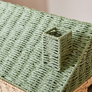Extraordinary Paper <b>Storage</b> <b>Basket</b> For Kids Room Sturdy Handcrafted Organizer <b>Basket</b> With Unique Shape Cozy Nursery Decor - Product Image 6