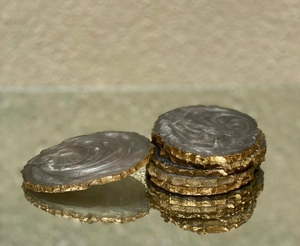 Juego de posavasos de resina clásicos personalizados para mesa, vino, taza de café, té, bebida, uso en Hotel, lujo, alta calidad, ecológico - Product Image 1