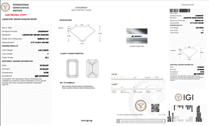 Diamante cultivado en laboratorio corte esmeralda 3.02ct IGI certificado F Color VS2 Clarity Lab-Stone - Product Image 5