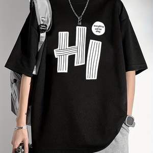 Camiseta de punto sólido de algodón 100% de peso pesado para hombre, camiseta de manga corta de talla grande hecha en Bangladesh - Product Image 2