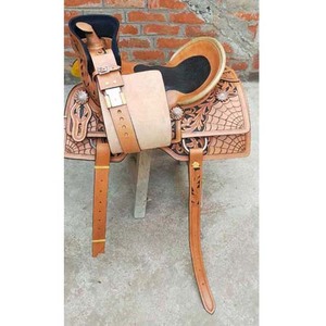 Nouvelle selle de ranch pour cheval en cuir occidental de haute qualité, sculptée à la main - Product Image 6