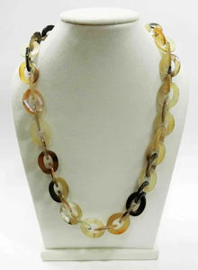 Collier en corne bohème, pendentif artisanal en cuir, bijoux tribaux exquis d'artisanat indien, respectueux de l'environnement - Product Image 2