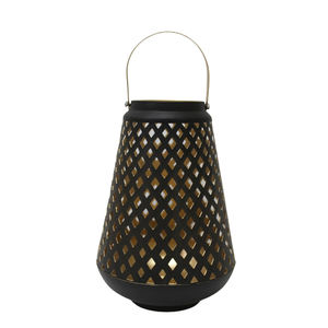 Set of 3 Iron Lantern With Handle Burn Brass <b>Colour</b> Medium Size <b>Candle</b> Stand and <b>Candle</b> <b>Pillar</b> Holder for Home Decoration - Product Image 5