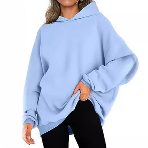 Solid Color Heavyweight Womens Hoodie Custom logo Oversized Loose Breathable <b>Jumper</b> for Women Autumn Long Sleeve Hoodi - Product Image 6