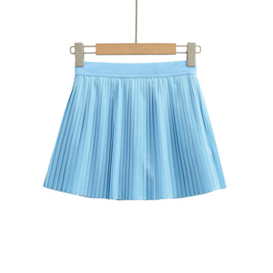 กางเกงเทนนิสเอวสูงทรงพลีท MEISU ผ้าสแปนเด็กซ์/ไนลอน ป้องกันการโป๊ มีกระเป๋า ชุดสองชิ้นสำหรับผู้หญิง - Product Image 3