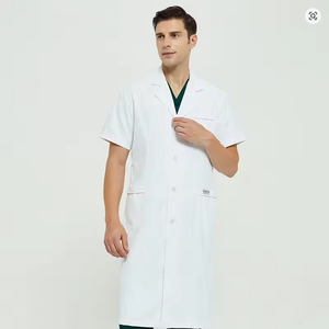เสื้อโค้ทสำหรับโรงพยาบาลความยาวปกติกันน้ำยาต้านจุลชีพปรับแต่งโลโก้ได้ - Product Image 4