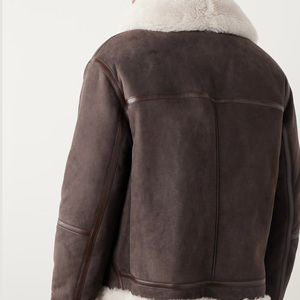2025 <b>Men's</b> Winter Sherpa Streetwear <b>Jacket</b> High Quality Wool Thick <b>Suede</b> Fabric Sheep Fur Fashionable Casual Outdoor XS Size - Product Image 3