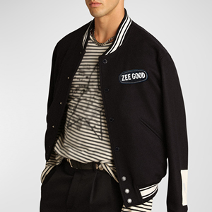 Chaqueta de béisbol de estilo callejero de invierno para hombre, cómoda, sólida, cálida, de lona de lana, cortavientos de algodón 100% para uso en exteriores - Product Image 4