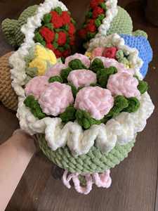 Décoration de crochet faite à la main de fleur de fil tricoté pour l'affichage de fête de mariage de bureau à domicile du Vietnam 99 GD 2025 Offre Spéciale - Product Image 2