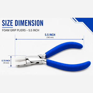 Professional Nylon Jaw Pliers Flat Nose Jewelry Tool Scratch Free <b>Wire</b> Work <b>Craft</b> Pliers Ergonomic Blue Grip - Product Image 4