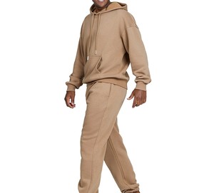 Ensemble de survêtement en polaire premium pour hommes, sweat-shirt à capuche et jogging chauds pour l'hiver, tenue de sport décontractée, fabricant OEM, vente en gros personnalisée - Product Image 3