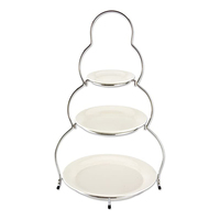 Plateau à thé décoratif en métal, support à gâteaux en Aluminium, plateau de service de l'après-midi pour hôtel et Restaurant