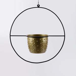 Pots de fleurs décoratifs pour la maison au design unique Jardinières suspendues en métal et fer suspendues avec des pots et des jardinières en or pour les Offre Spéciale - Product Image 2