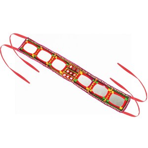 Cinturón tribal | Boho Vintage Banjara Danza del vientre Traje de cadera Cinturón Kutch Bordado Tribal Espejo Trabajo Kamarbandh Cinturón tribal - Product Image 1