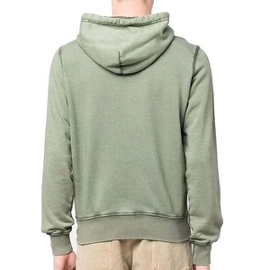 Sudadera con capucha lavada vintage de algodón y poliéster personalizada | Jersey de rizo francés de gran tamaño con acabado teñido liso para hombre - Product Image 5