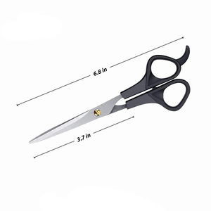 Ciseaux de coiffeur de coiffure de qualité supérieure poignée en plastique noir ciseaux de coupe de cheveux en acier inoxydable - Product Image 2
