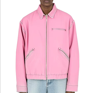 Chaqueta de invierno de punto para hombre con cuello levantado - Product Image 1