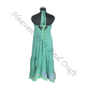 SD012 Saree / Sari / Shari Ropa india y paquistaní de la India Hippy Boho Último tradicional Cuello en V largo Sari vintage indio - Product Image 2
