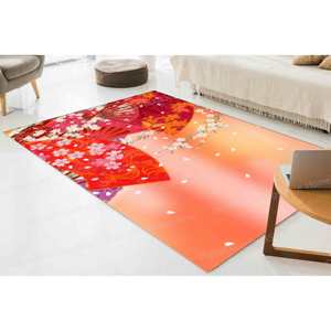 Tapis imprimé fleurs de cerisier : reproduction moderne de sakura pour la décoration intérieure, tapis gobelin - Product Image 2