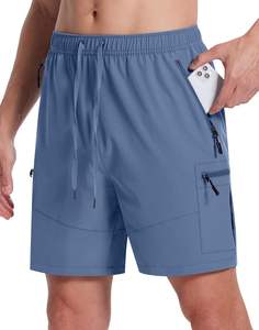 Pantalones cortos Cargo para senderismo con bolsillos con cremallera 7 "Pantalones cortos ligeros de secado rápido con cordón para verano Golf al aire libre Casual - Product Image 3