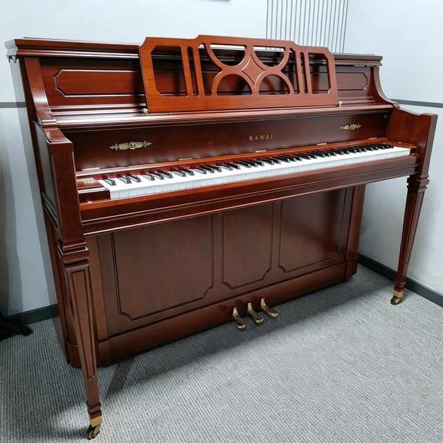 Kawai KL11WI Retro Brown Solid Wood Upright Piano Japan Used Precision Built Keyboard Stable Vintage Play Popular Export Model