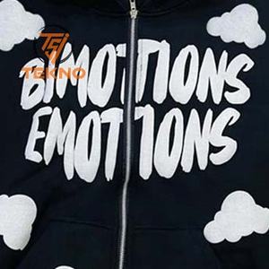 Peso ligero Unisex Puff impresión sudaderas con capucha mejores cosas Venta caliente Top Trending Puff impresión hombres sudaderas con capucha con logotipo personalizado - Product Image 2