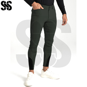 Pantalones de Montar para Hombre, Cómodos y Elásticos, Duraderos, para Deportes Ecuestres, Entrenamiento, con Cierre de Botón y Cremallera Personalizable - Product Image 4