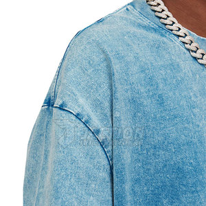 T-shirt 100% coton à séchage rapide pour hommes, design unique, coupe ample, imprimé, prix de gros, délavé à l'acide - Product Image 4