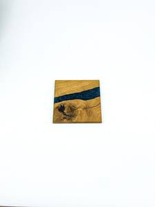Ensembles de sous-verres ronds en résine de bois classiques et élégants et écologiques avec des motifs de tourbillons artistiques pour les boutiques de cadeaux de créateurs - Product Image 5