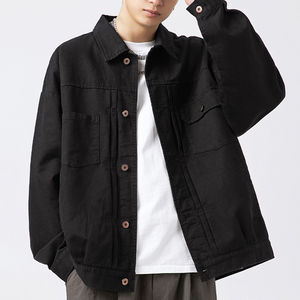 Veste de travail pour homme en polyester peigné de haute qualité, imperméable et coupe-vent, nouvelle mode printemps-hiver, style streetwear, poche brodée - Product Image 1