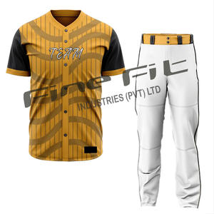 ชุดเบสบอลทีมระบายอากาศได้ดีชุดเสื้อเจอร์ซีย์และกางเกงสำหรับใส่เล่นกีฬาทีมและลีค - Product Image 4