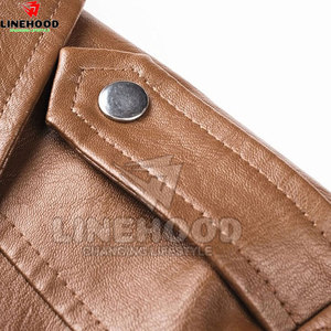 Venta caliente nueva moda hombres Stand Collar chaqueta de cuero transpirable piel de vaca para el invierno - Product Image 2