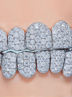 Vente chaude personnalisé plaqué or Sterling VVS Moissanite diamant dents Grillz sur mesure pour les mariages fiançailles des hommes