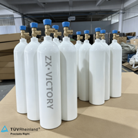 Баллон для кислорода медицинский бесшовный алюминиевый ZX Factory TPED, пустой медицинский газовый баллон, OEM ODM, с индивидуальным логотипом, оптовый заказ по всему миру с ЛОГОТИПОМ