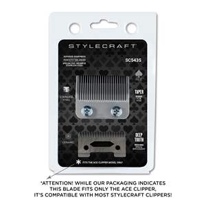 Jeu de lames de rechange professionnelles en céramique à dents profondes, en acier inoxydable, pour tondeuse à cheveux - Product Image 5