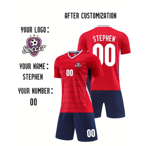 Haute Qualité Personnalisé Premium Rouge Américain Football Porter Respirant Sublimation Équipe Crop Top Jersey Design - Product Image 2